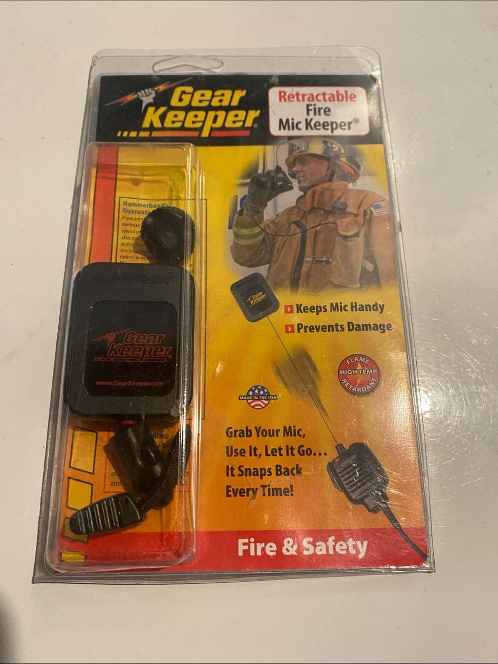 Retractable Fire Mic Keeper - Black